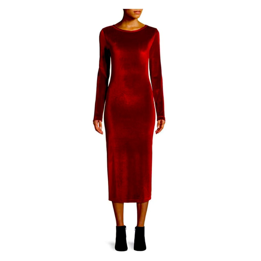 Sleek Velvet Fitted Maxi Dress